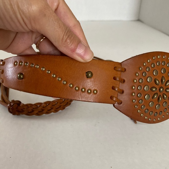 Express Bohemian Brown Leather Belt size Small - Picture 5 of 16